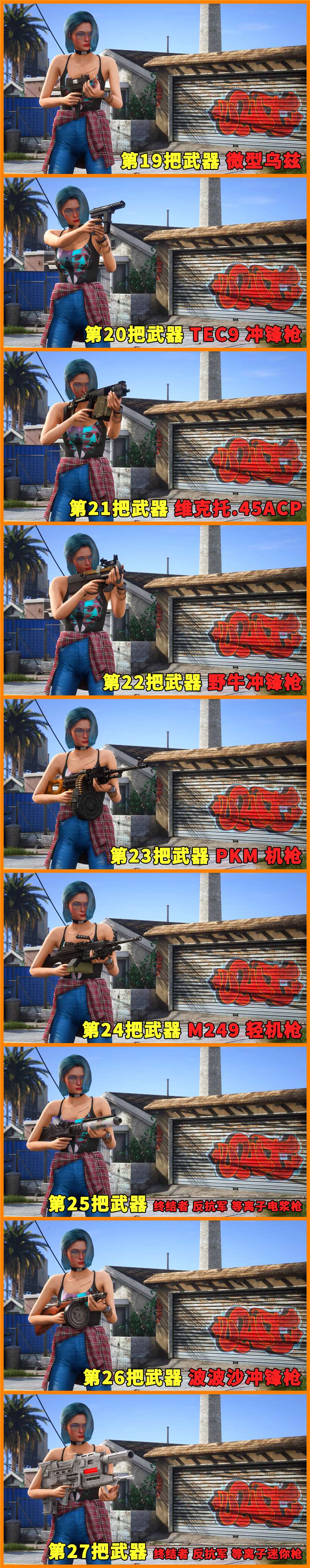 图片[4]_GTA5 武器包 全版本 [50把武器] 泰瑟枪 M249轻机枪 波波沙冲锋枪 巴雷特M107CQ 等离子加特林 真实武器声音 覆盖版【12.6GB】_GTA5MOD_侠盗猎车手5MOD_游戏MOD下载