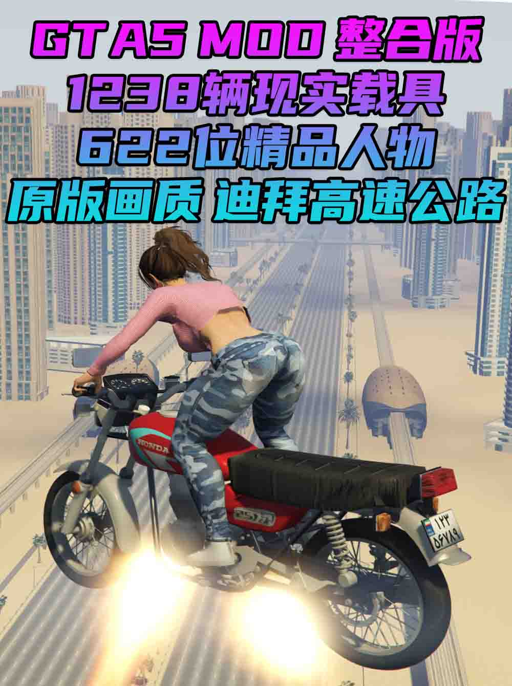 GTA5MOD整合版 v1.41 原版画质 622位精品人物 1238辆现实载具 迪拜高速公路地图 [载具-人物-脚本-画质-环境-地图] [赠送：修改器 运行库 无限金币 通关存档]【105GB】_GTA5MOD_侠盗猎车手5MOD_游戏MOD下载